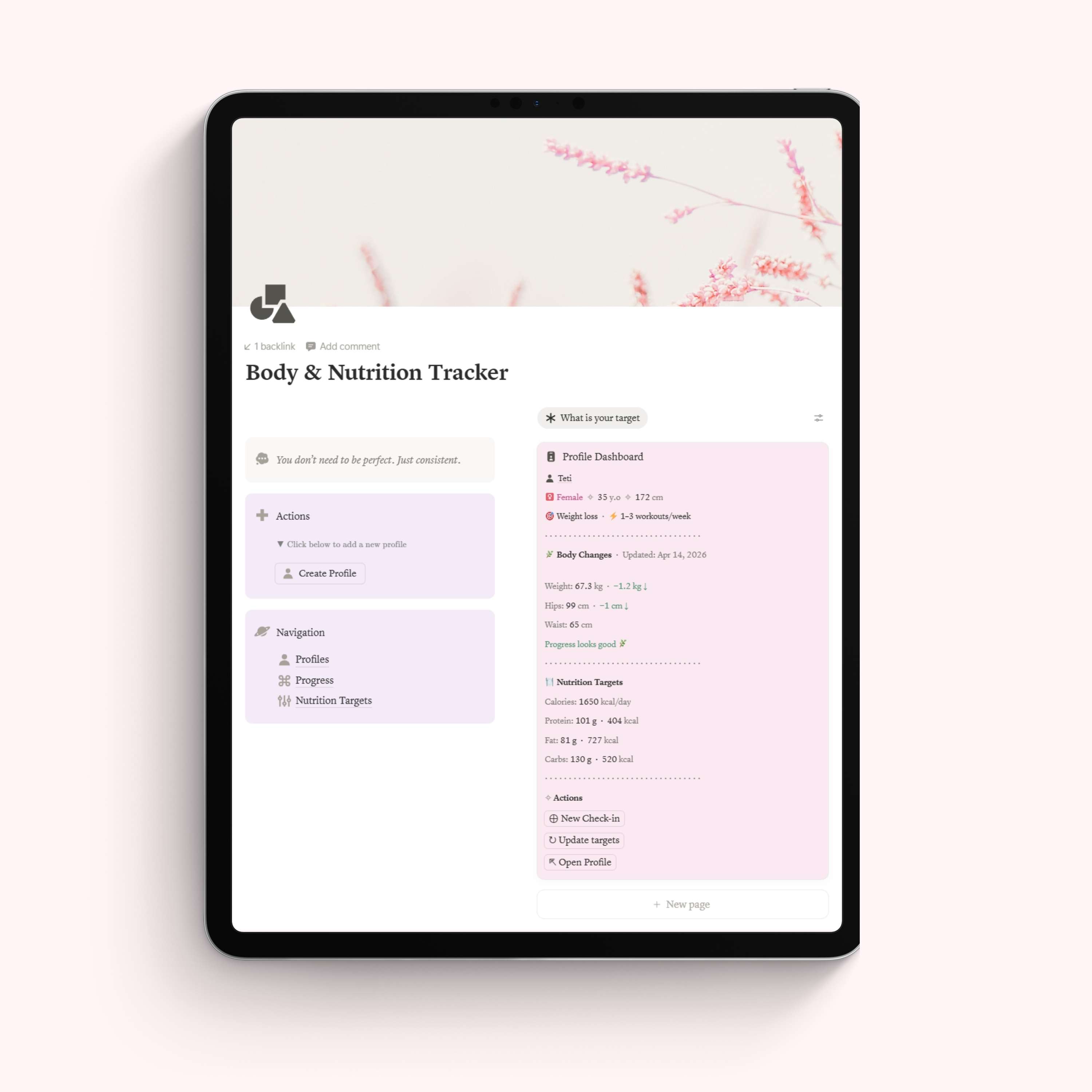 Body & Nutrition Tracker main preview