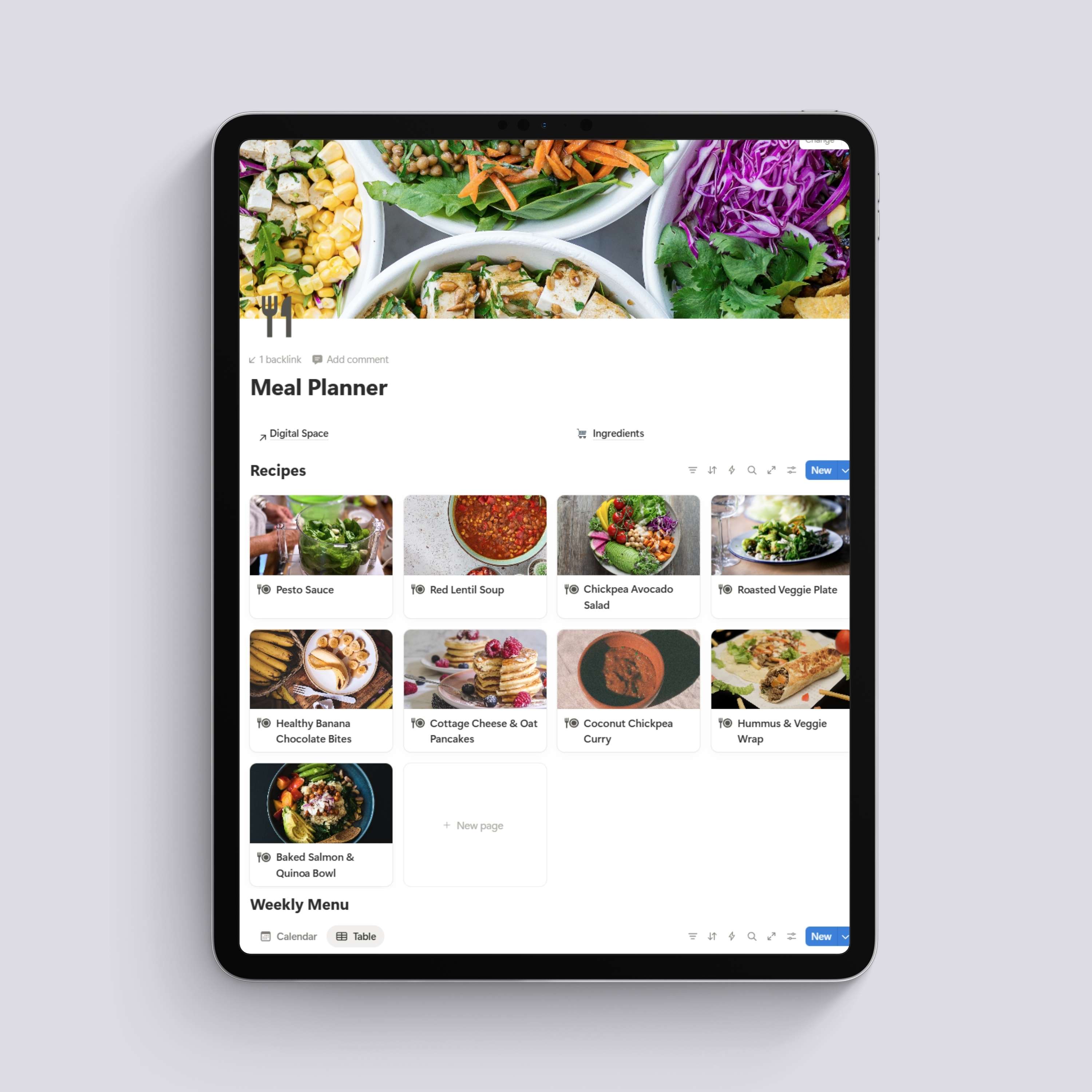 Nutrition Meal Planner main preview
